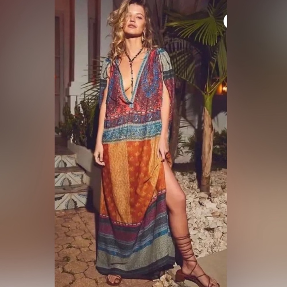 Free People Rosalee Maxi Dress Oversized Sz XS no tag new